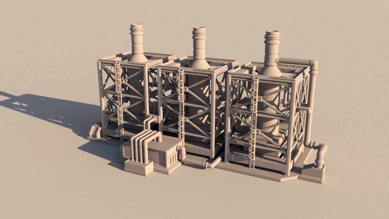 Four oil platforms for printing 3D Model Collection_22