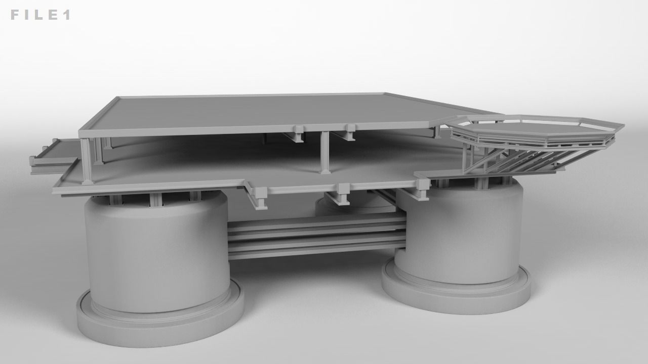 Four oil platforms for printing 3D Model Collection_6