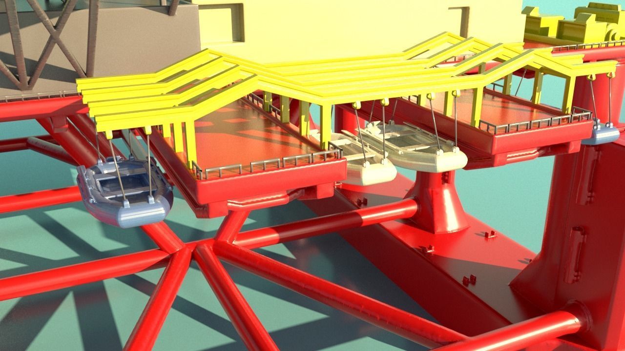 Four oil platforms for printing 3D Model Collection_13