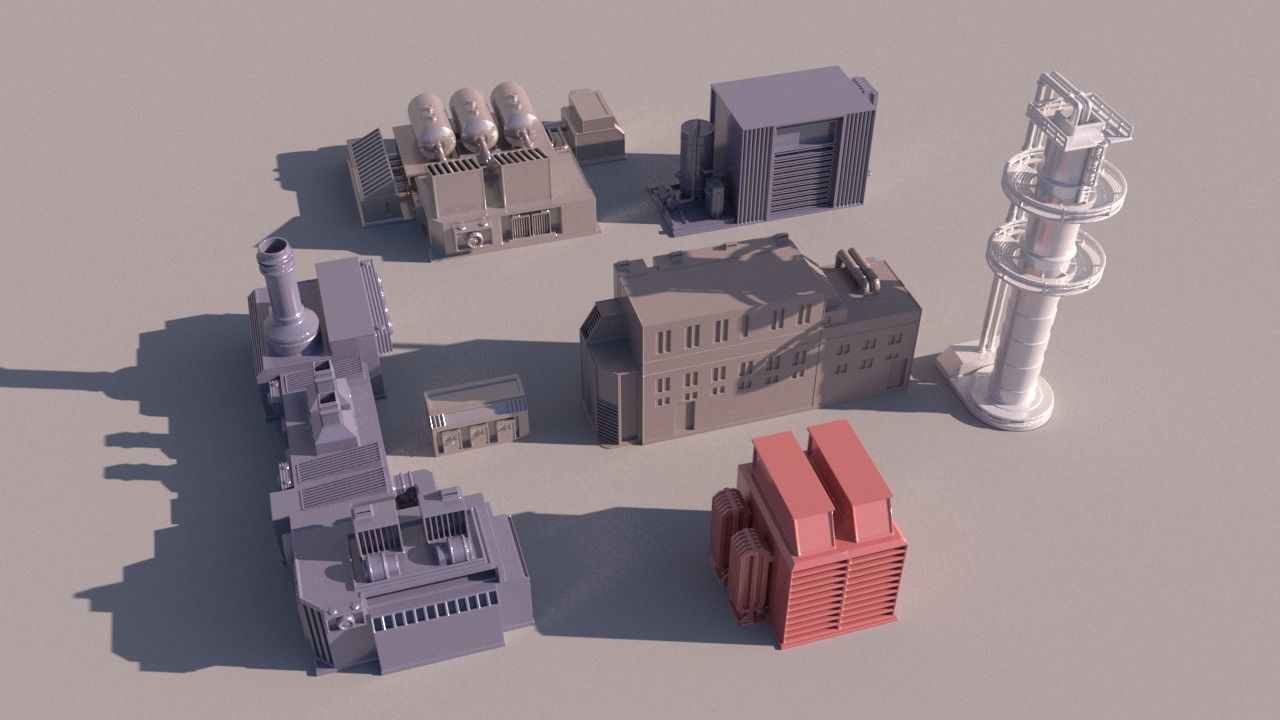 Four oil platforms for printing 3D Model Collection_17