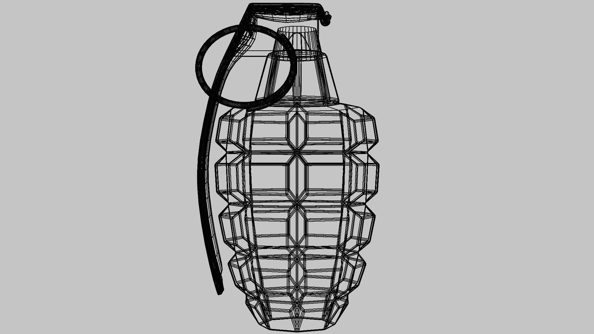 Grenade Low-poly 3D model_6