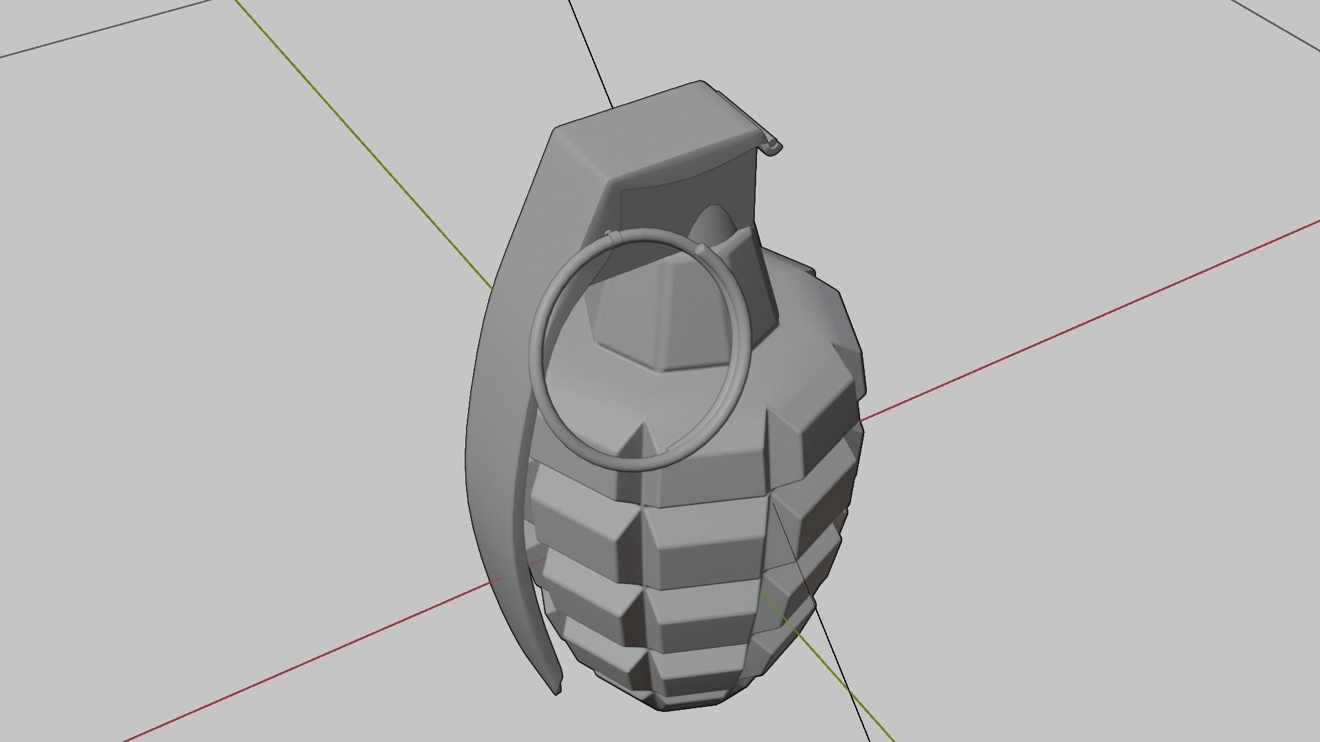 Grenade Low-poly 3D model_4
