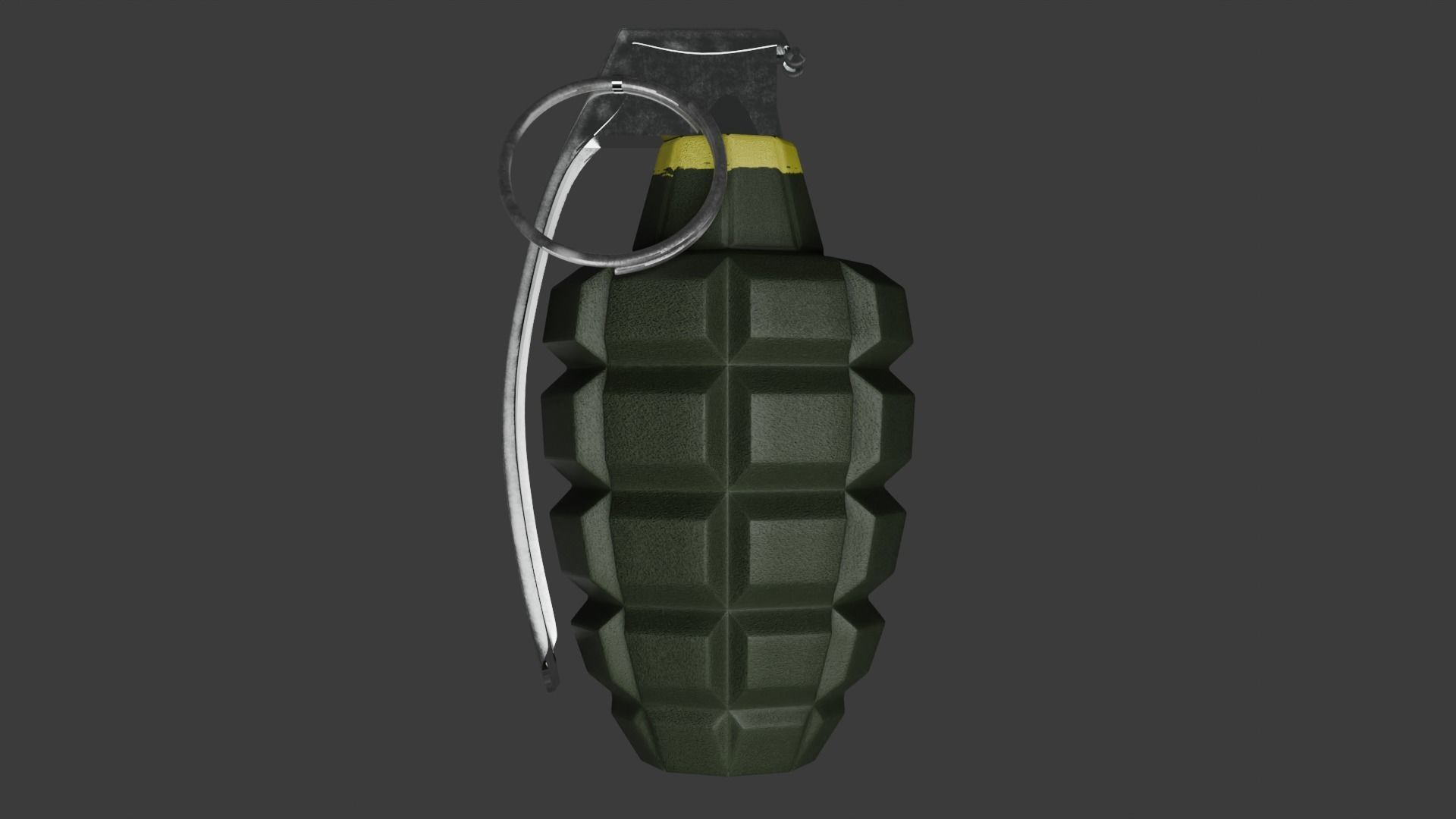 Grenade Low-poly 3D model_1