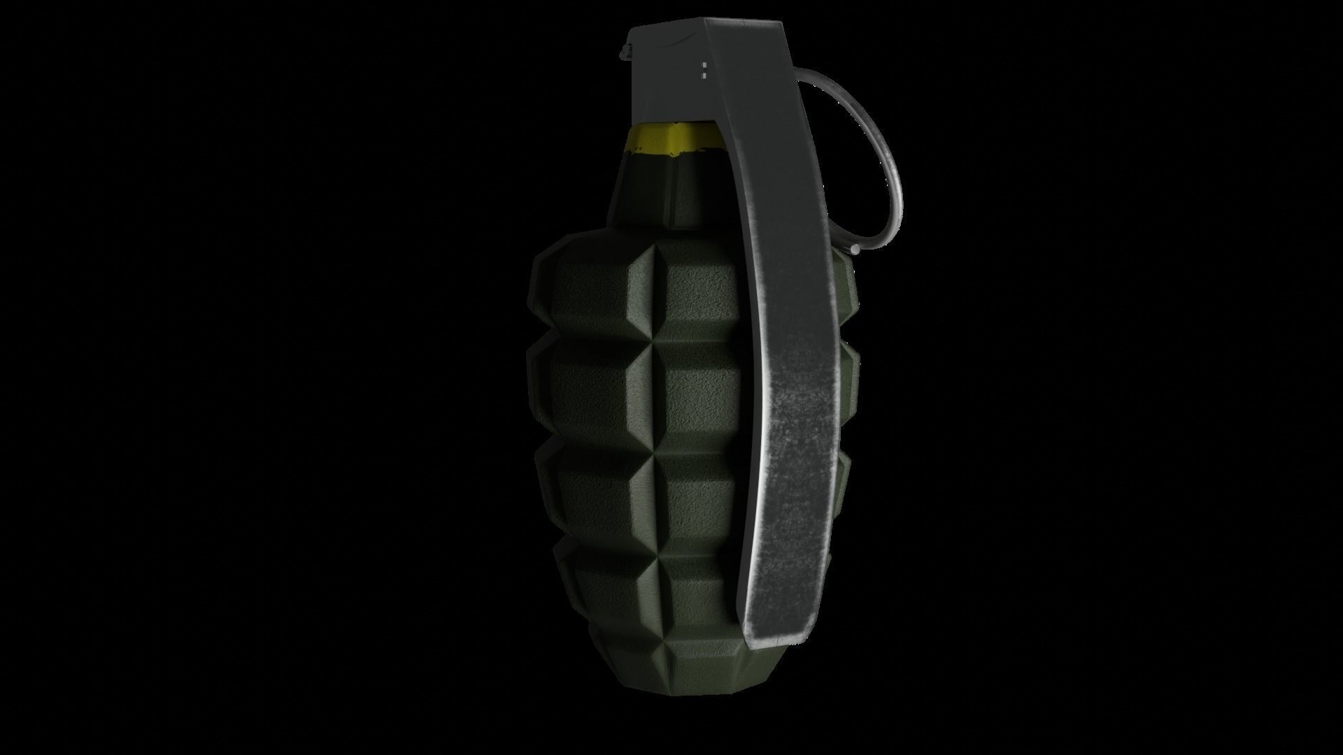 Grenade Low-poly 3D model_2