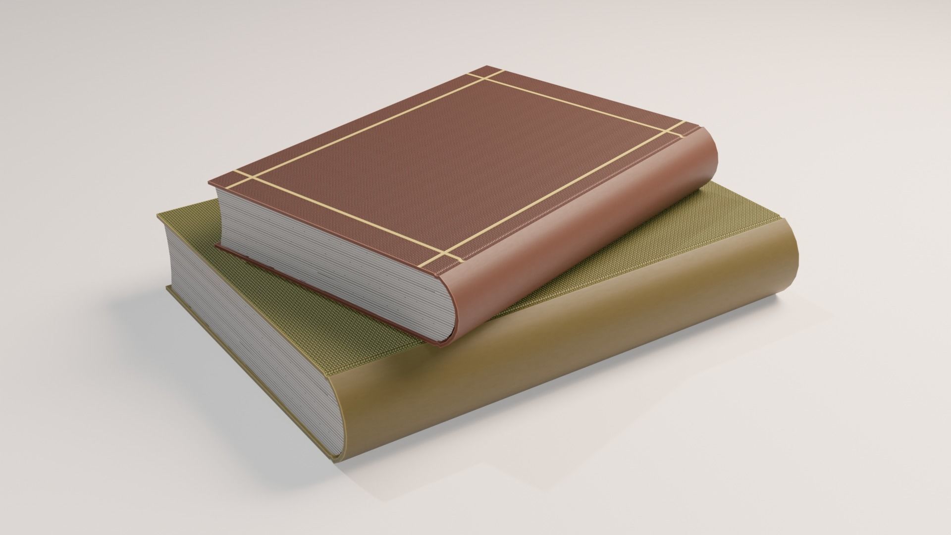 Low poly books Free low-poly 3D model_2