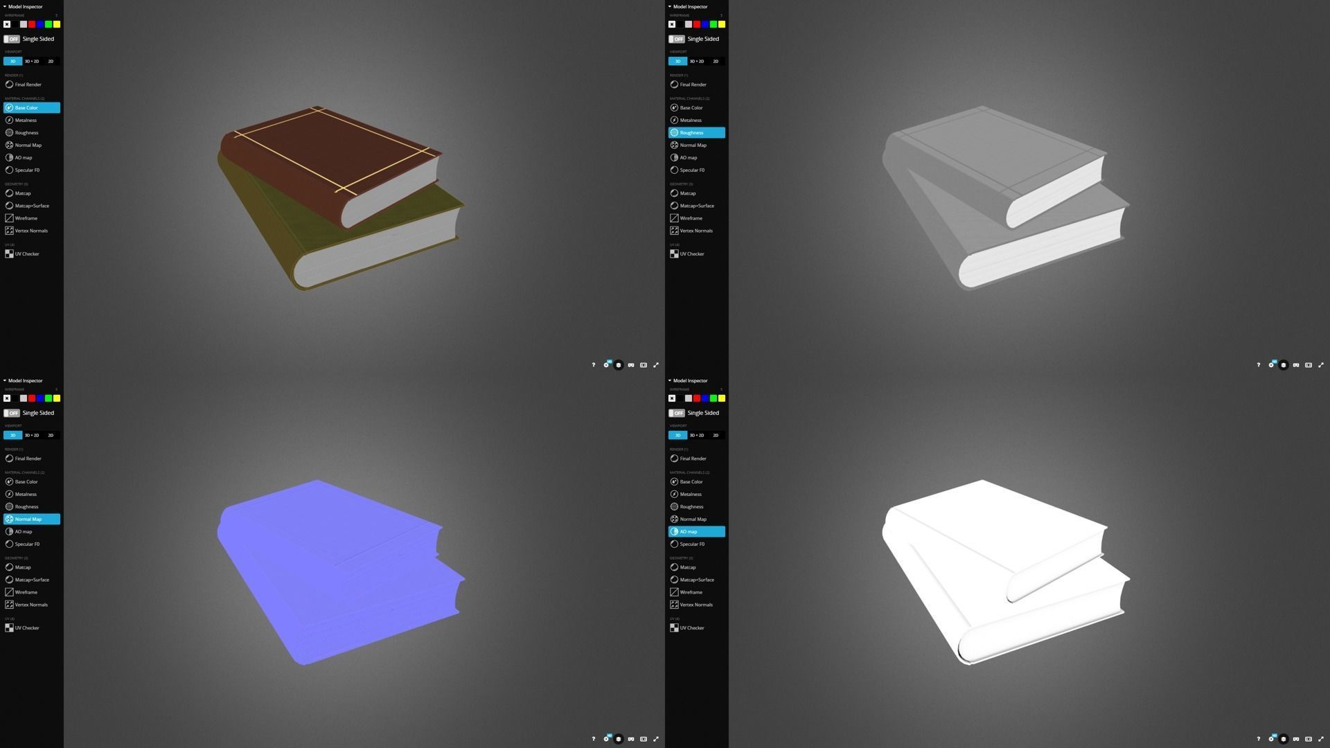 Low poly books Free low-poly 3D model_6