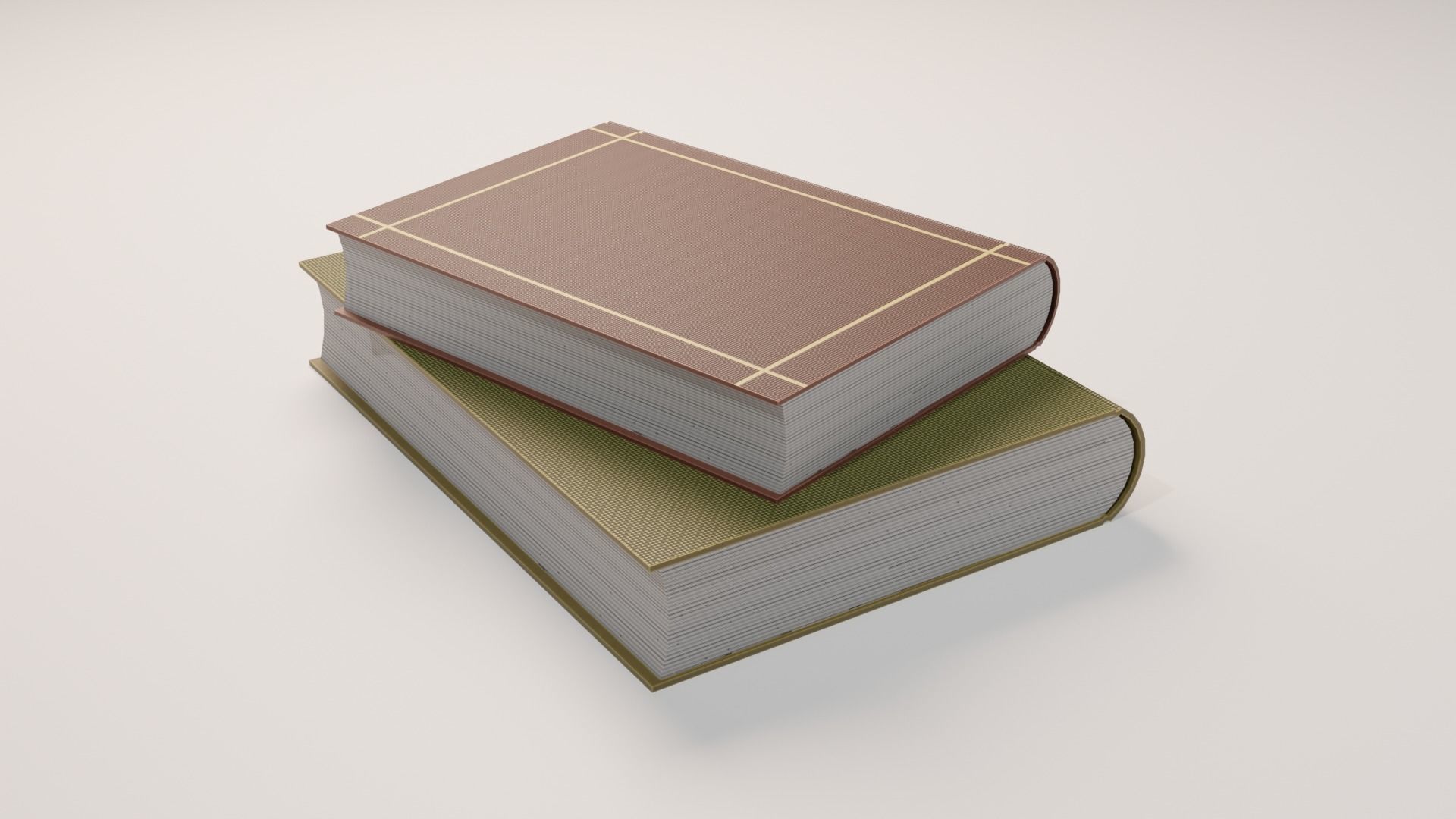 Low poly books Free low-poly 3D model_1