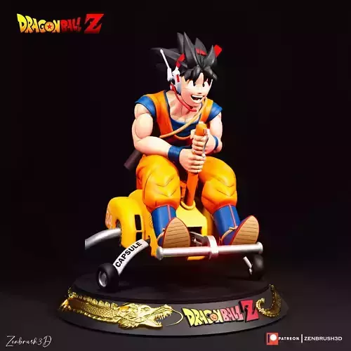 GOKU IN HOVERCAR - DRAGON BALL Z  3D print model
