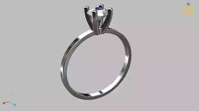 Solitaire Ring 5 00mm Gem