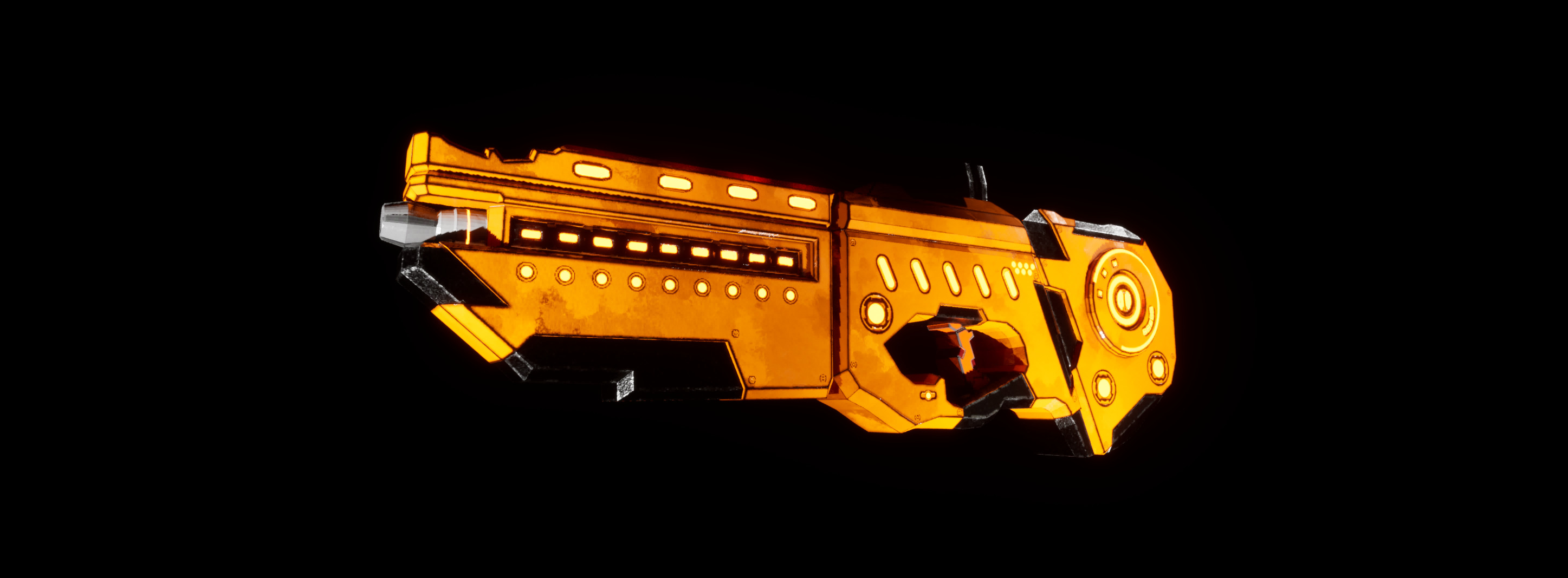 Modular Sci-Fi Explosive Weapon Low-poly 3D model_5