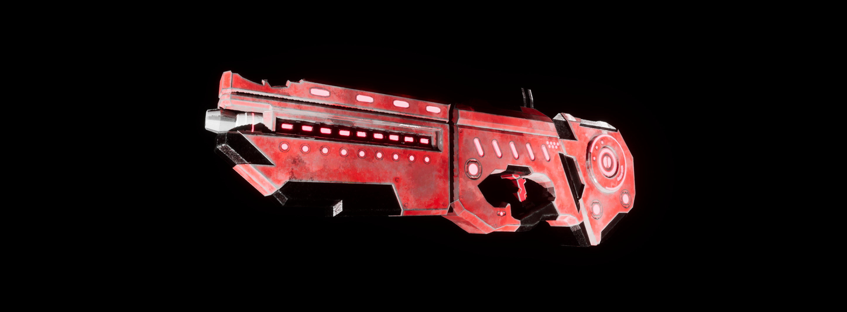 Modular Sci-Fi Explosive Weapon Low-poly 3D model_3