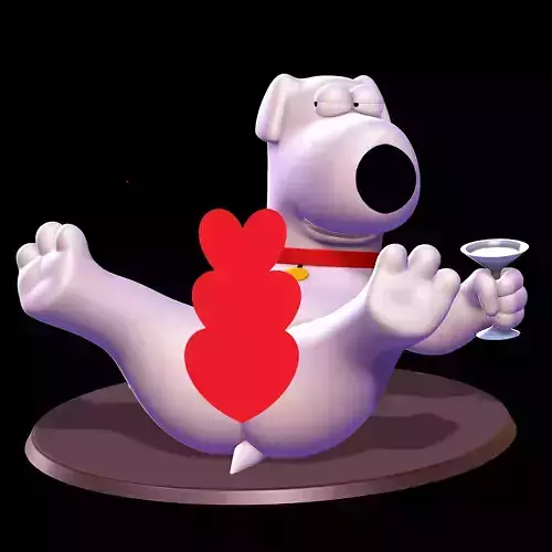 Brian Showing off NSFW - Family Guy 3D print model