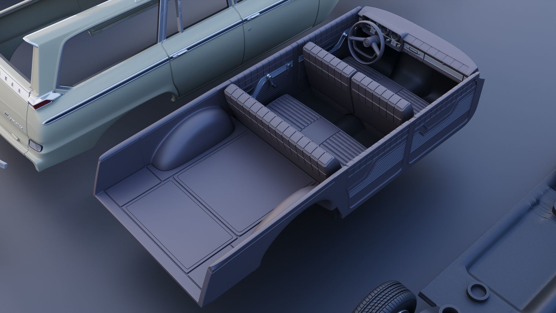 Studebaker Daytona Wagonaire 1964 3D print model_20