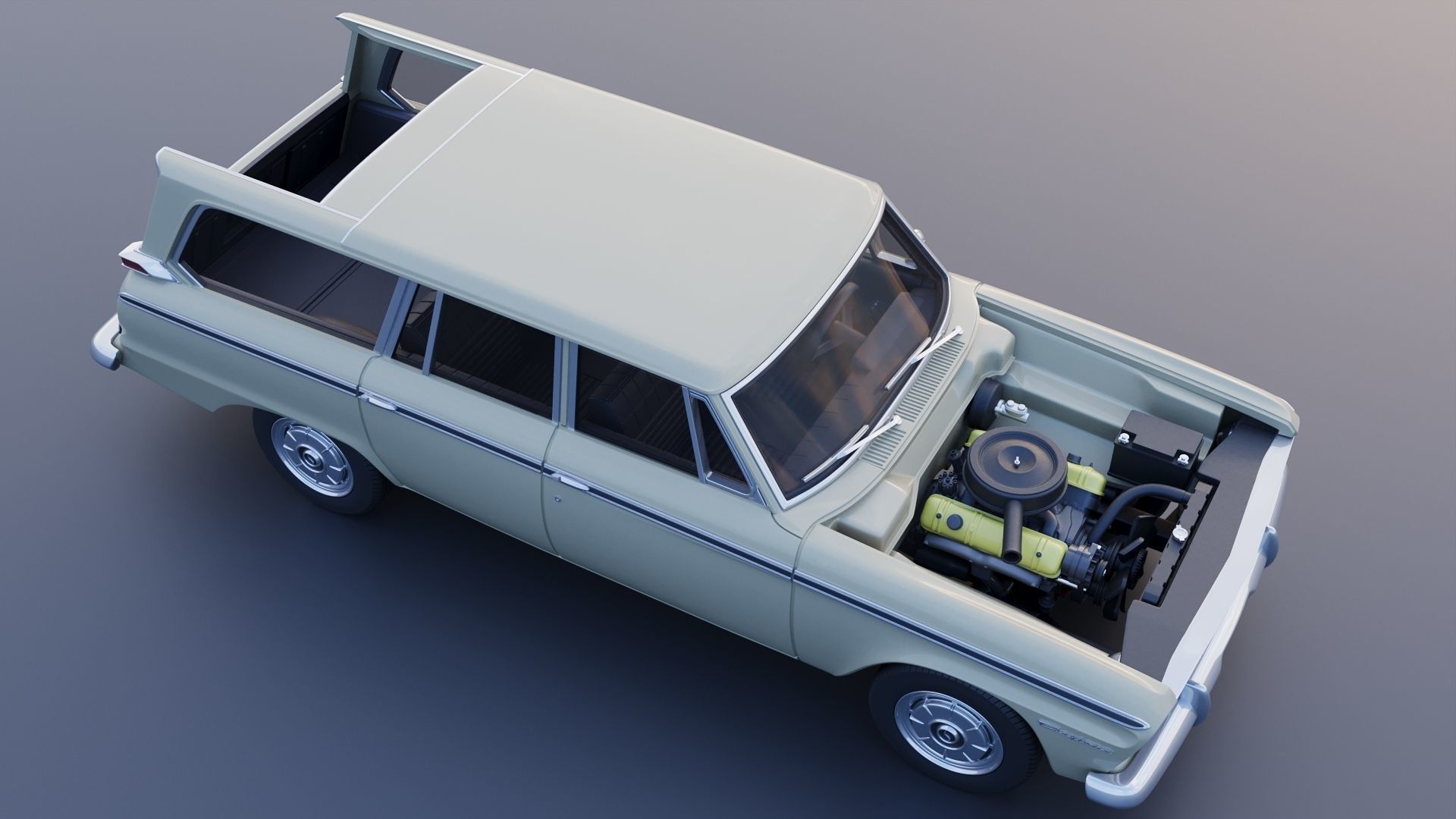 Studebaker Daytona Wagonaire 1964 3D print model_9