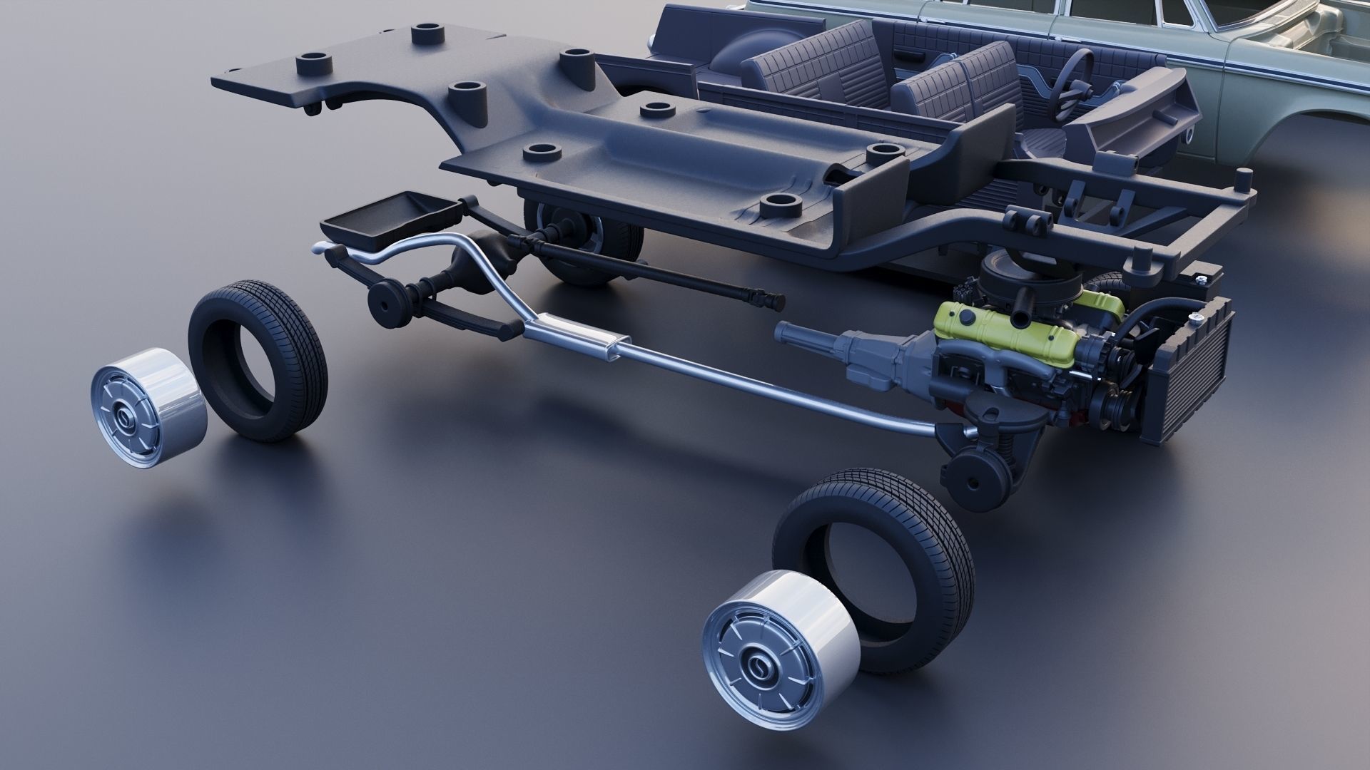 Studebaker Daytona Wagonaire 1964 3D print model_23