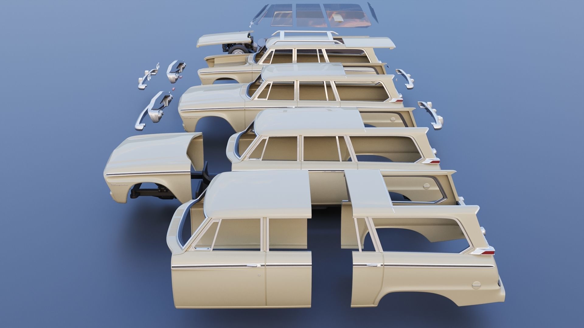 Studebaker Daytona Wagonaire 1964 3D print model_12