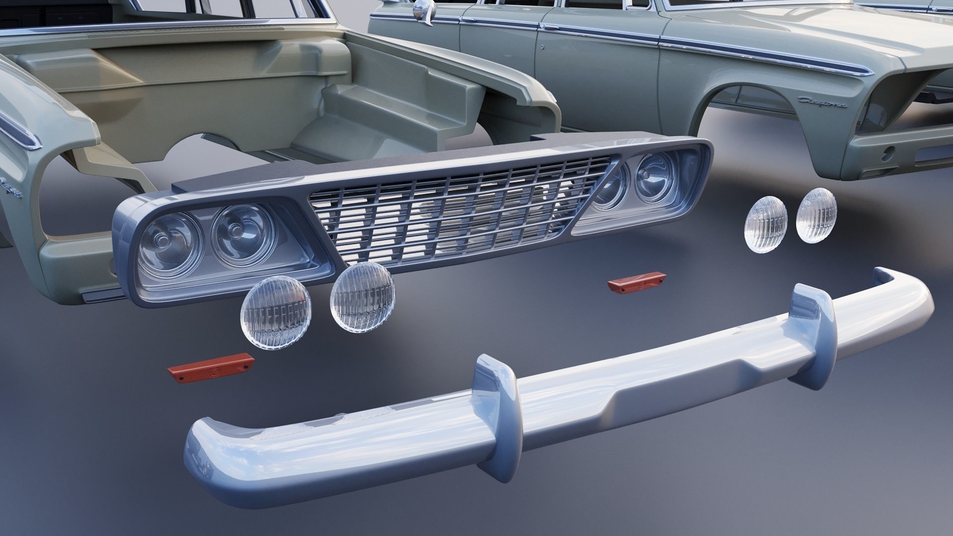 Studebaker Daytona Wagonaire 1964 3D print model_18