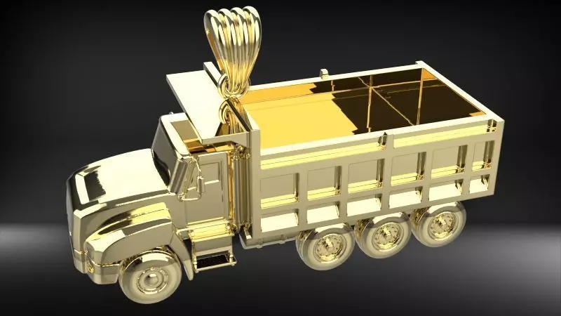 Small Truck Pendant Necklace Charm Jewelry 3D print model