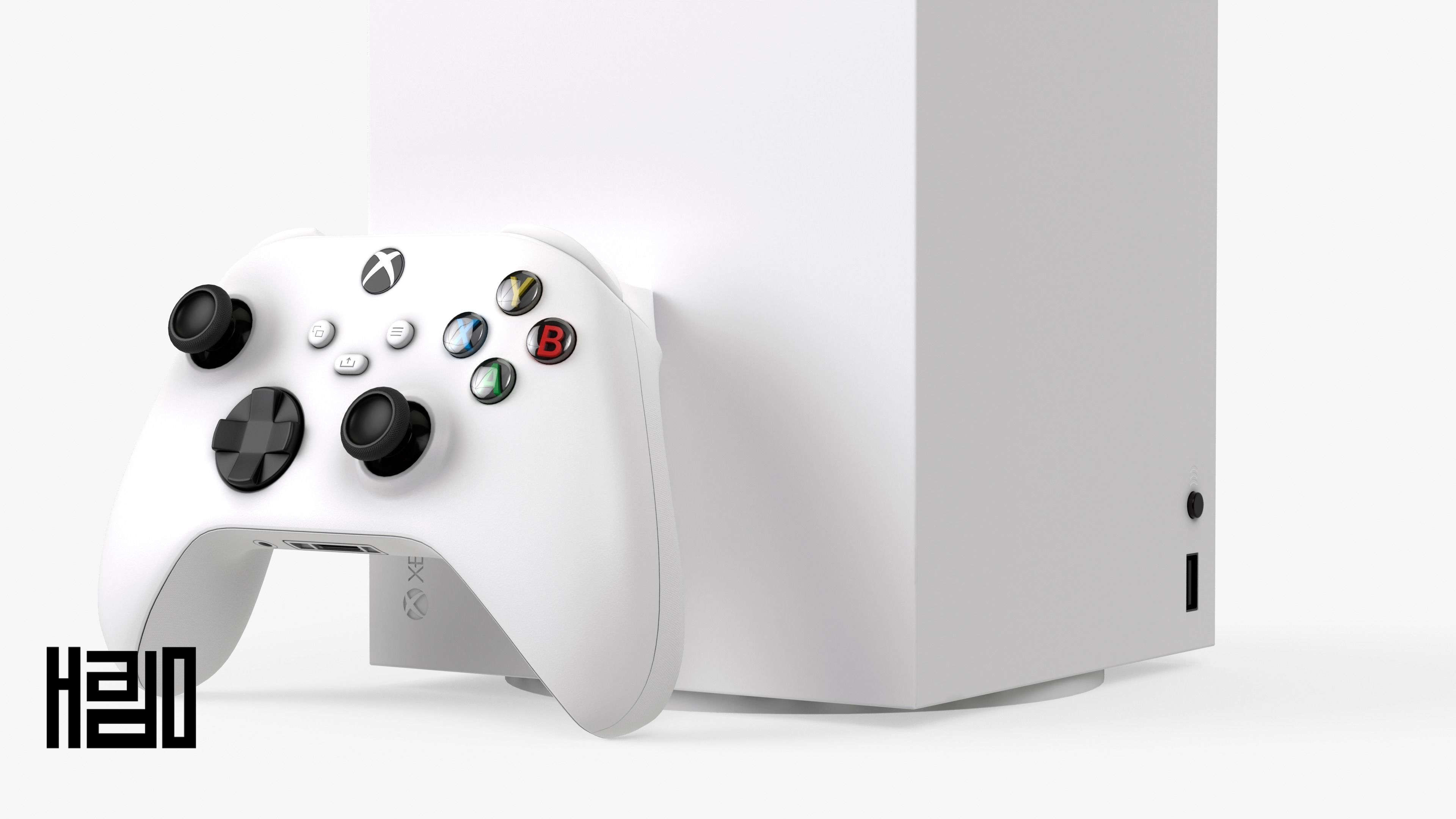 Xbox Series X all-Digital Robot White  Low-poly 3D model_1