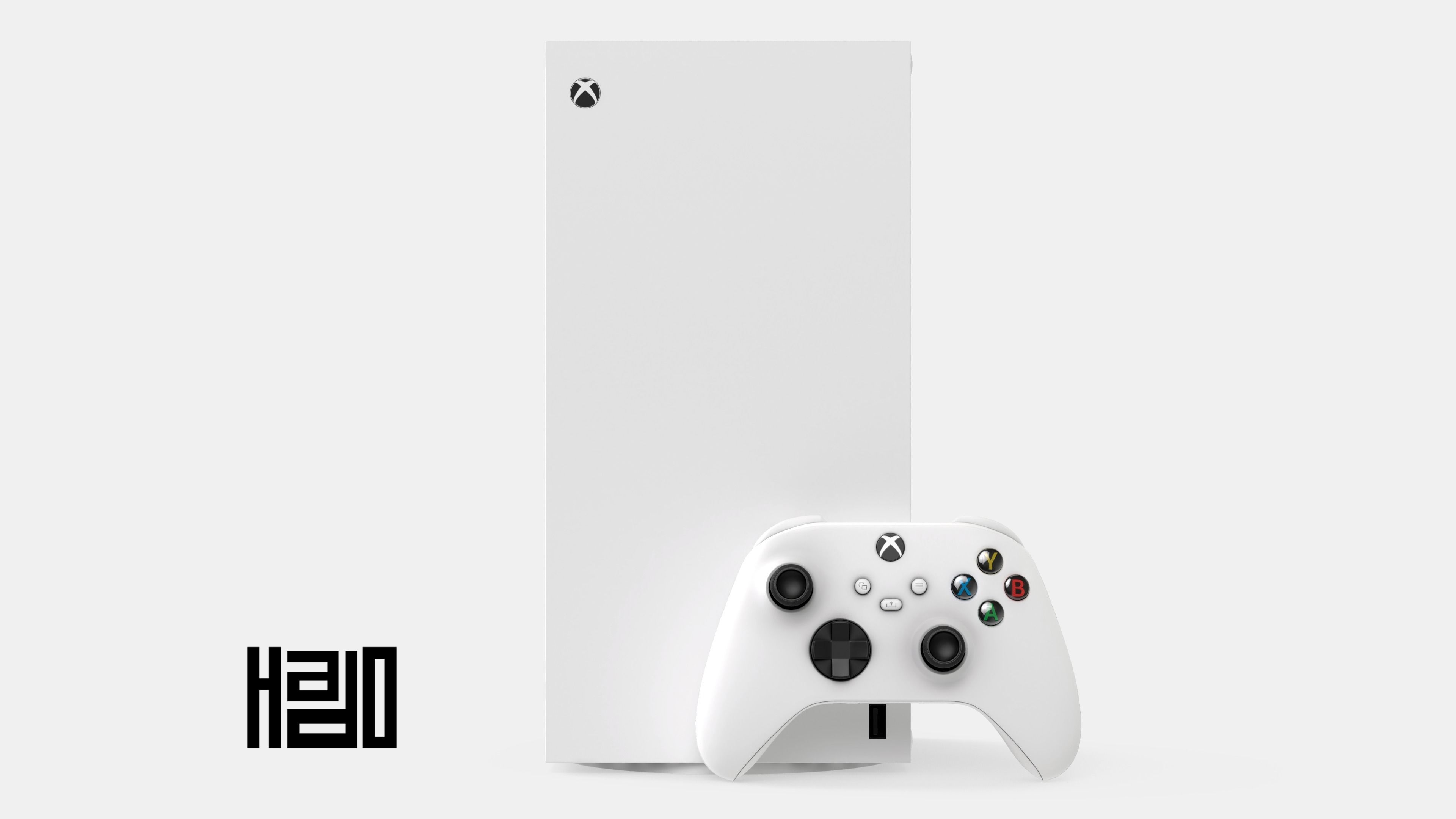 Xbox Series X all-Digital Robot White  Low-poly 3D model_2