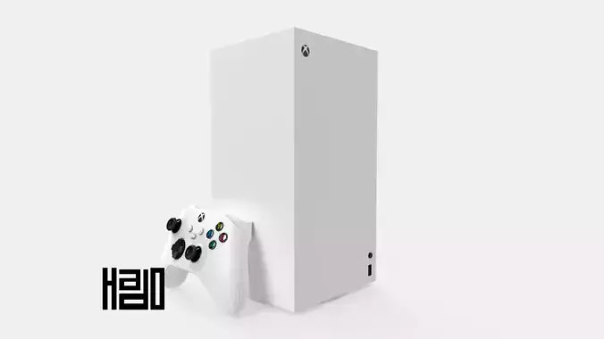 Xbox Series X all-Digital Robot White  Low-poly 3D model