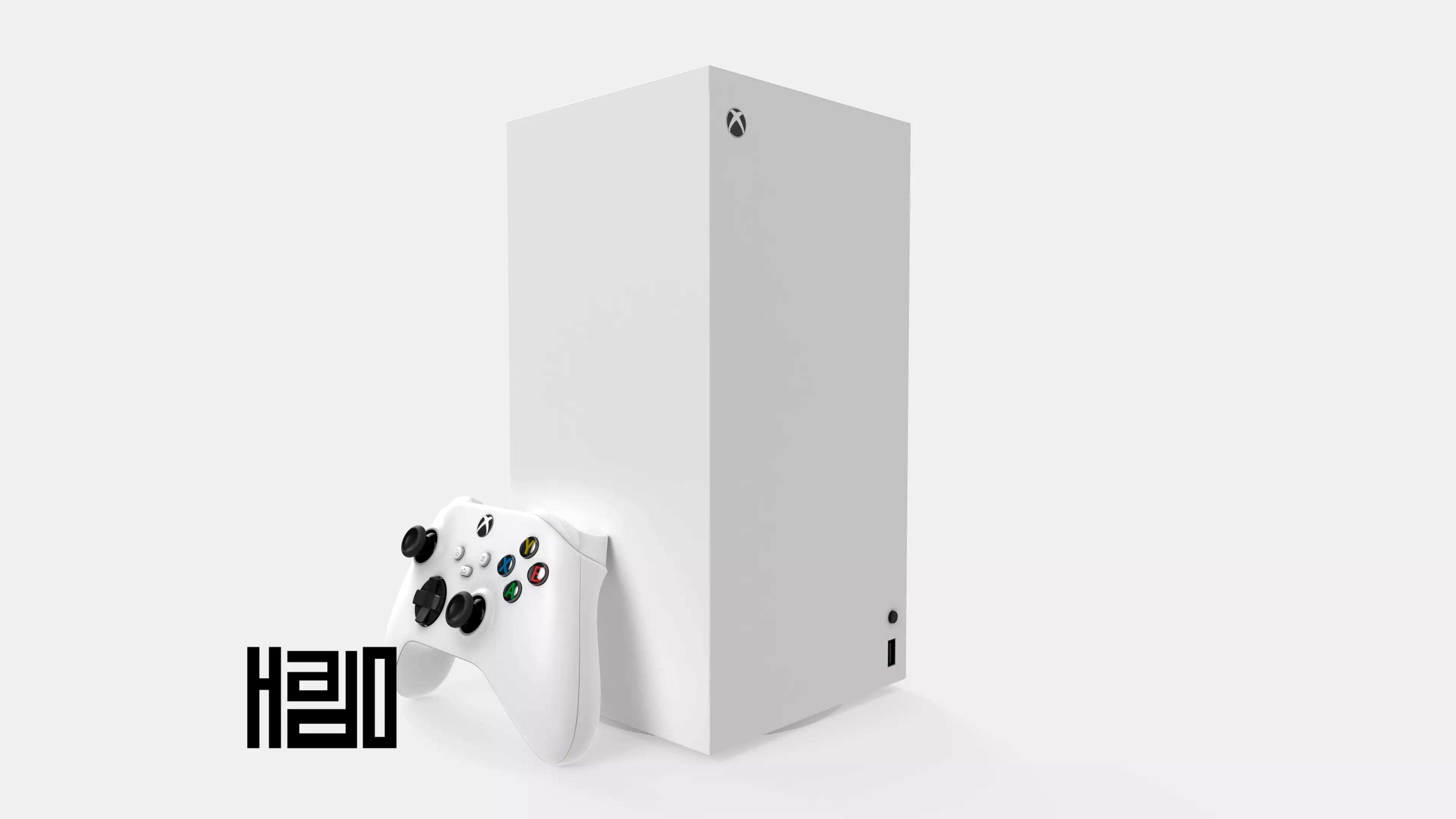 Xbox Series X all-Digital Robot White  Low-poly 3D model_0