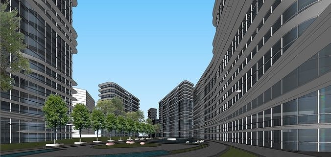 Shanghai Yangpu first comprehensive project bid plan Bai Tao 3D model 5