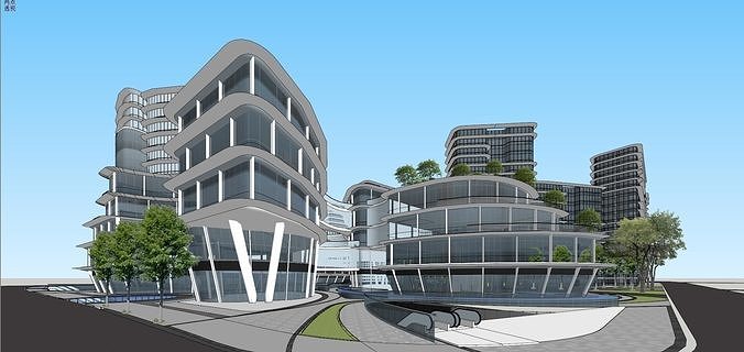 Shanghai Yangpu first comprehensive project bid plan Bai Tao 3D model 2