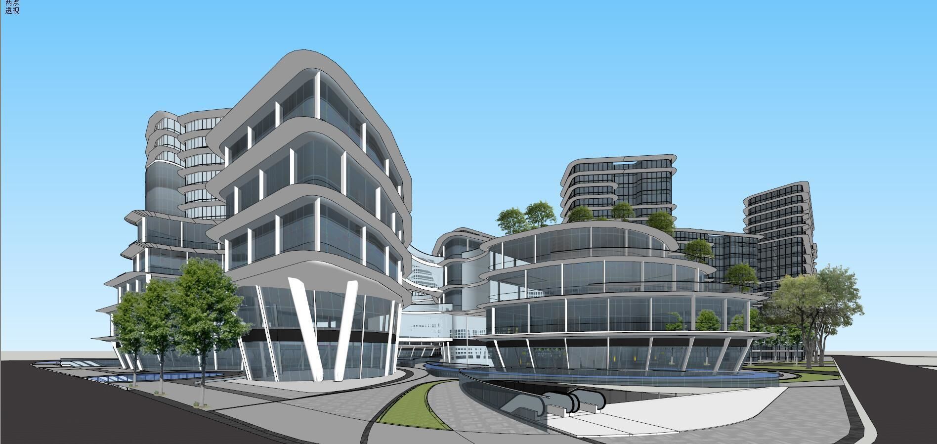 Shanghai Yangpu first comprehensive project bid plan Bai Tao 3D model_1