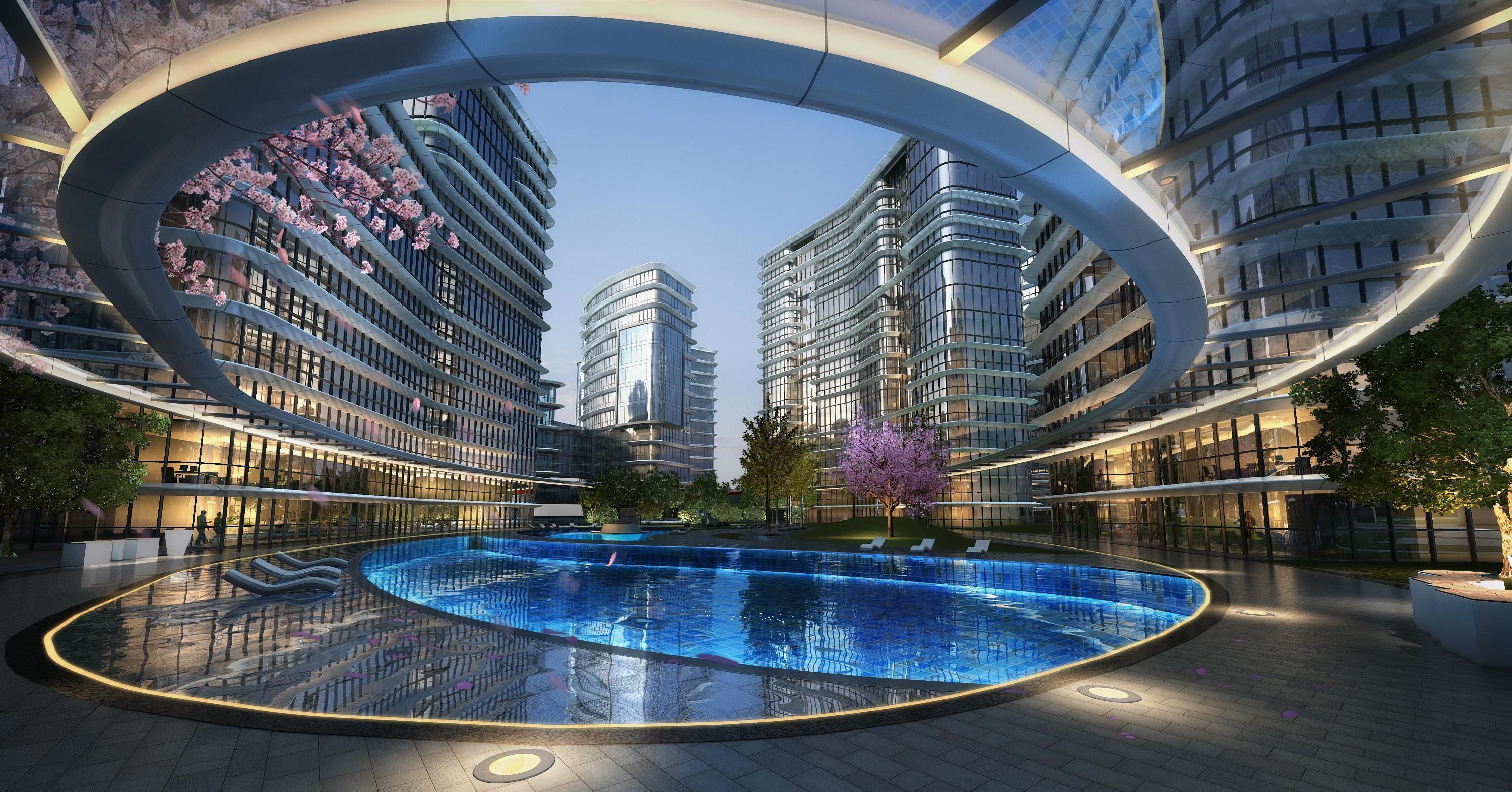 Shanghai Yangpu first comprehensive project bid plan Bai Tao 3D model_10