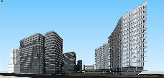 Shanghai Yangpu first comprehensive project bid plan Bai Tao 3D model 4