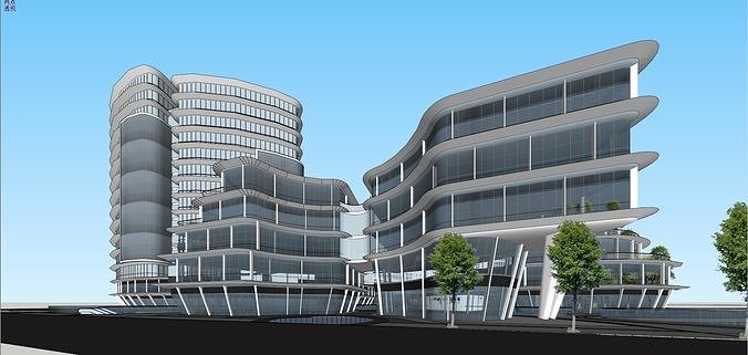 Shanghai Yangpu first comprehensive project bid plan Bai Tao 3D model 3