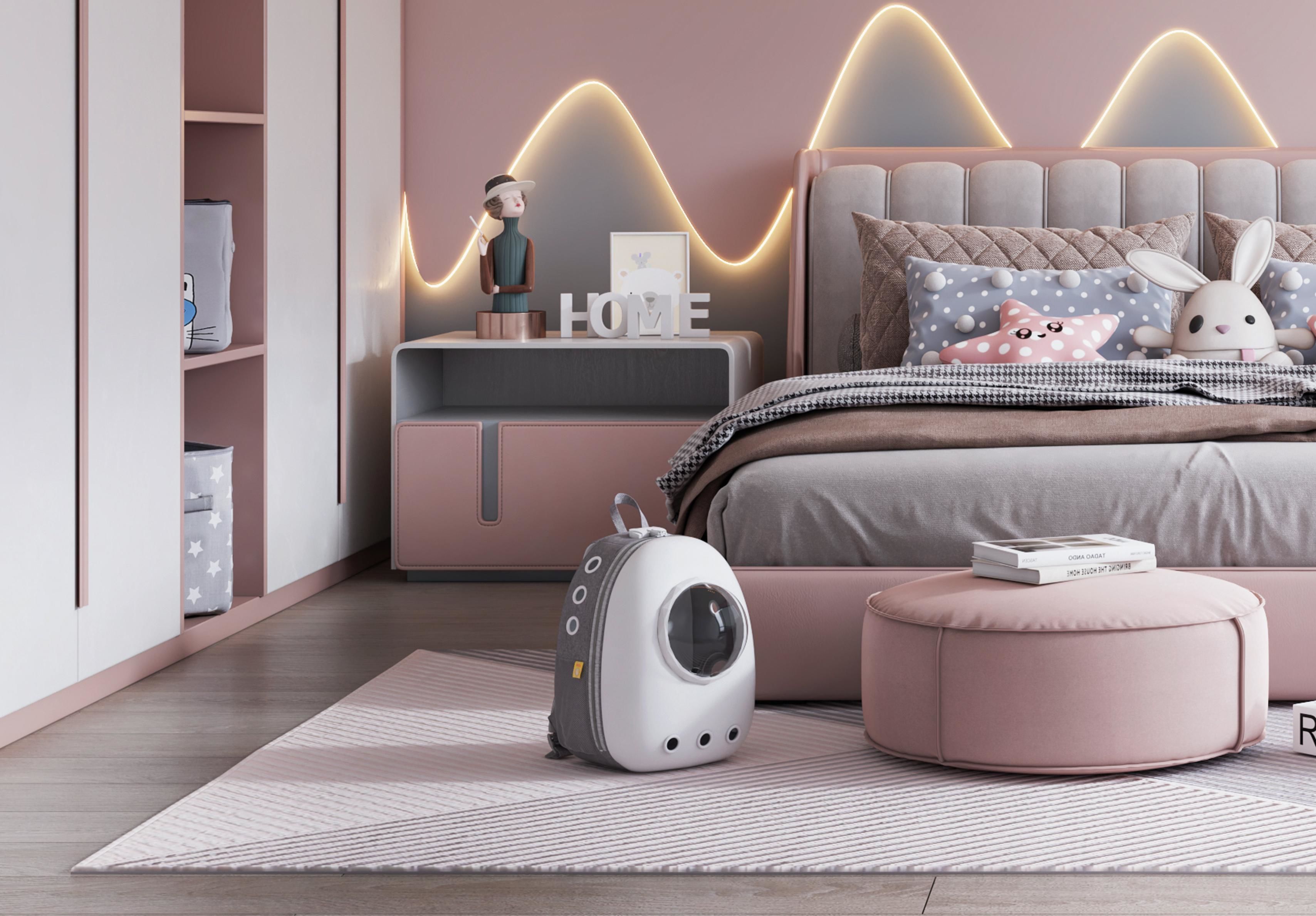 Room Girls Modern 3D model_1