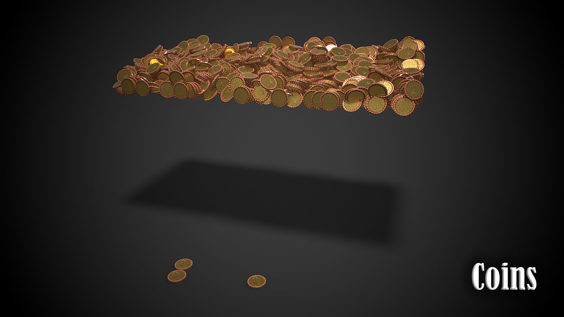 Chest vampire with coins 3D model Low-poly 3D model_11
