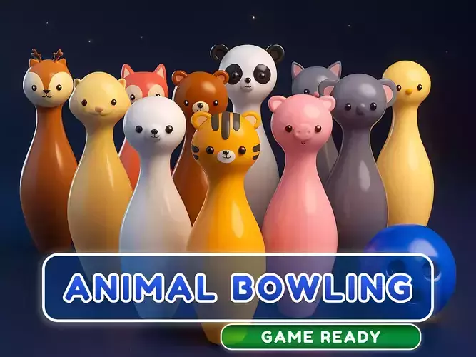 Animal Bowling And Ball Pack 01