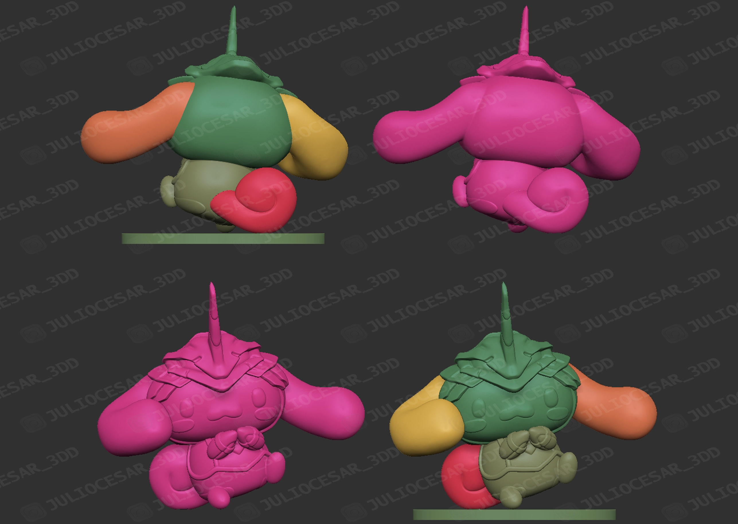 cinnamoroll x Evangelion 3D print model_18