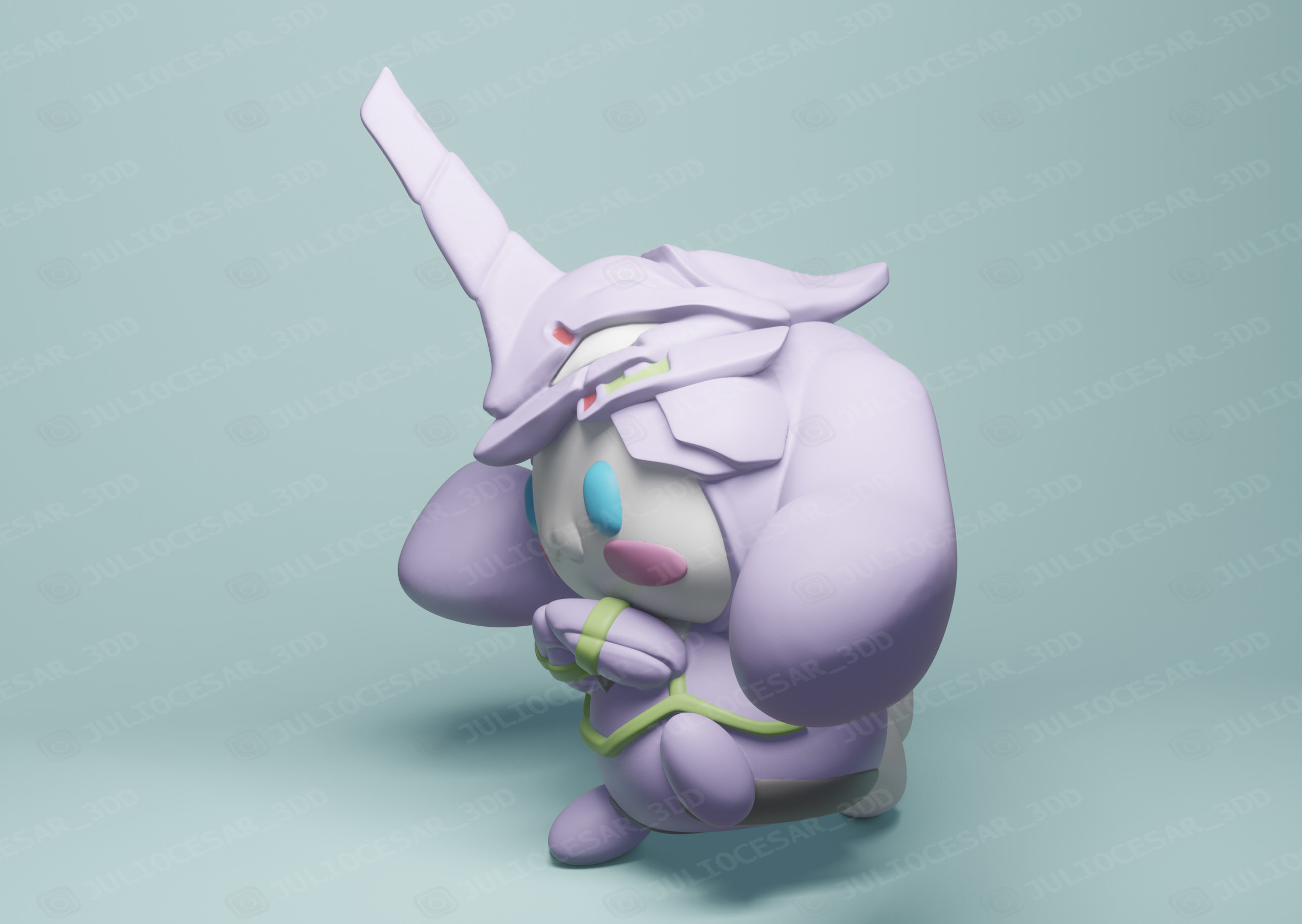 cinnamoroll x Evangelion 3D print model_7