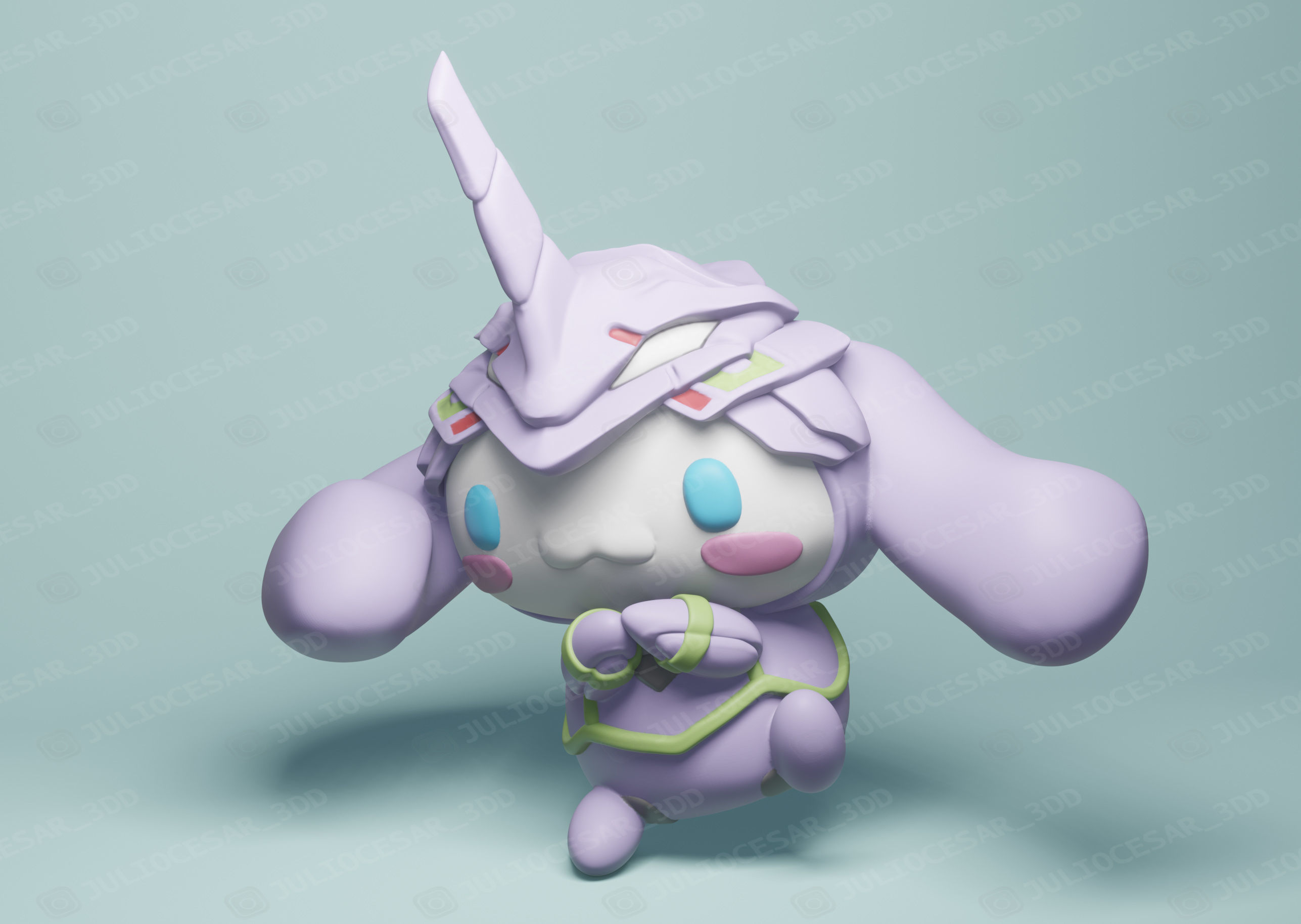 cinnamoroll x Evangelion 3D print model_17