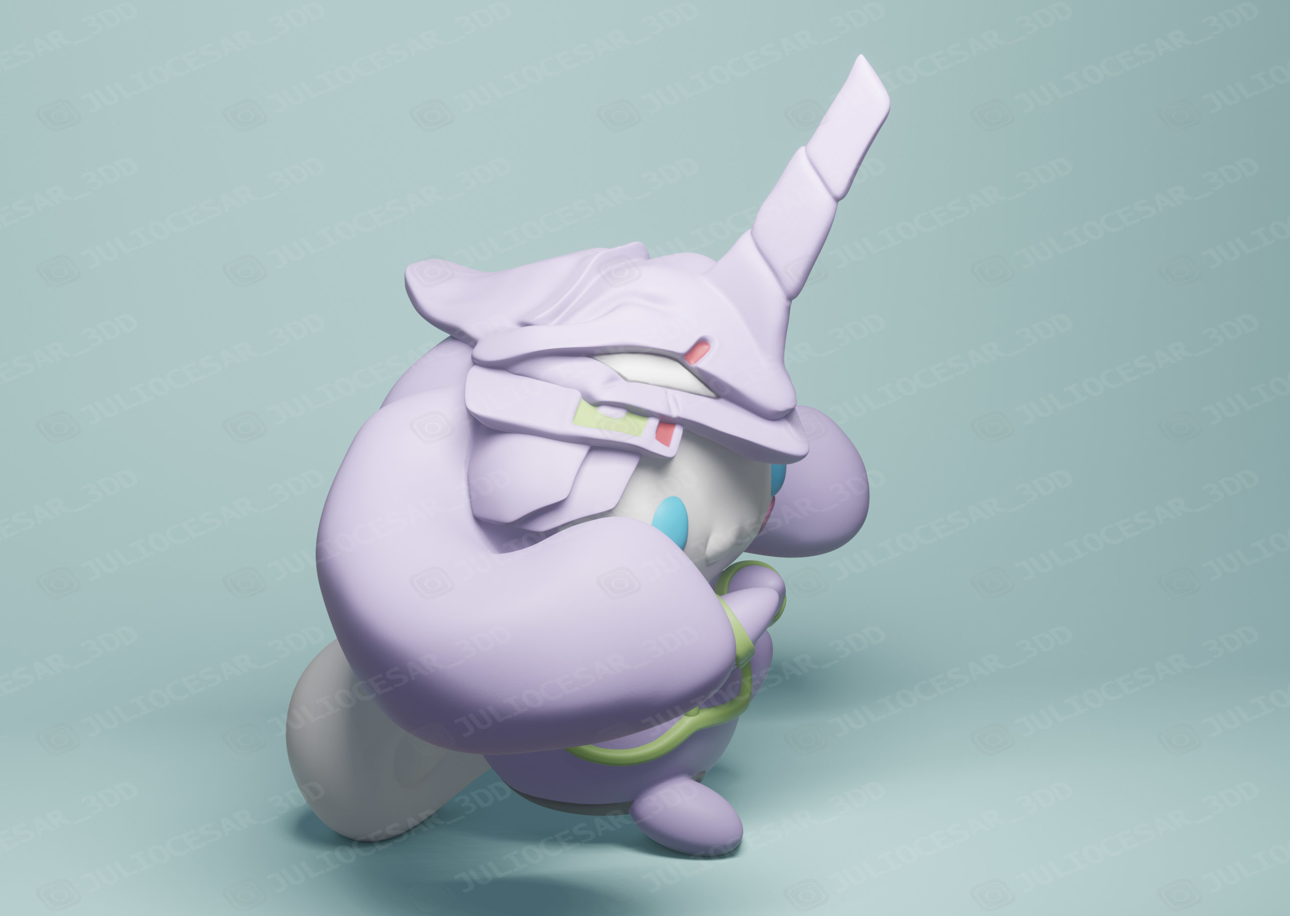 cinnamoroll x Evangelion 3D print model_11