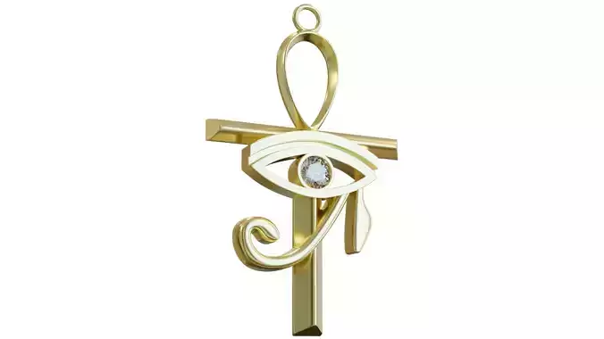 Ankh with Eye of Horus Pendant