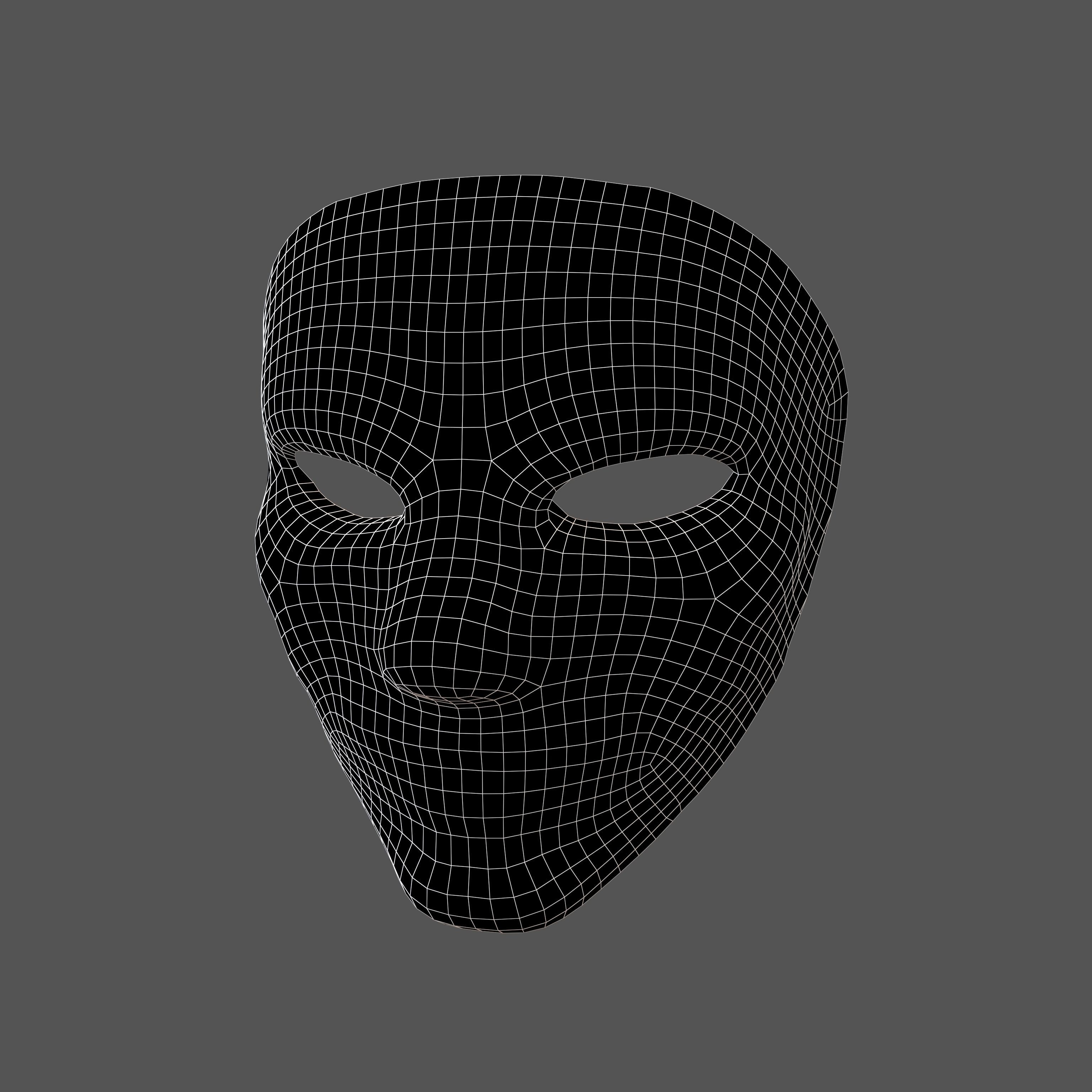 Cosplay Mask V2 004 Low-poly 3D model_6