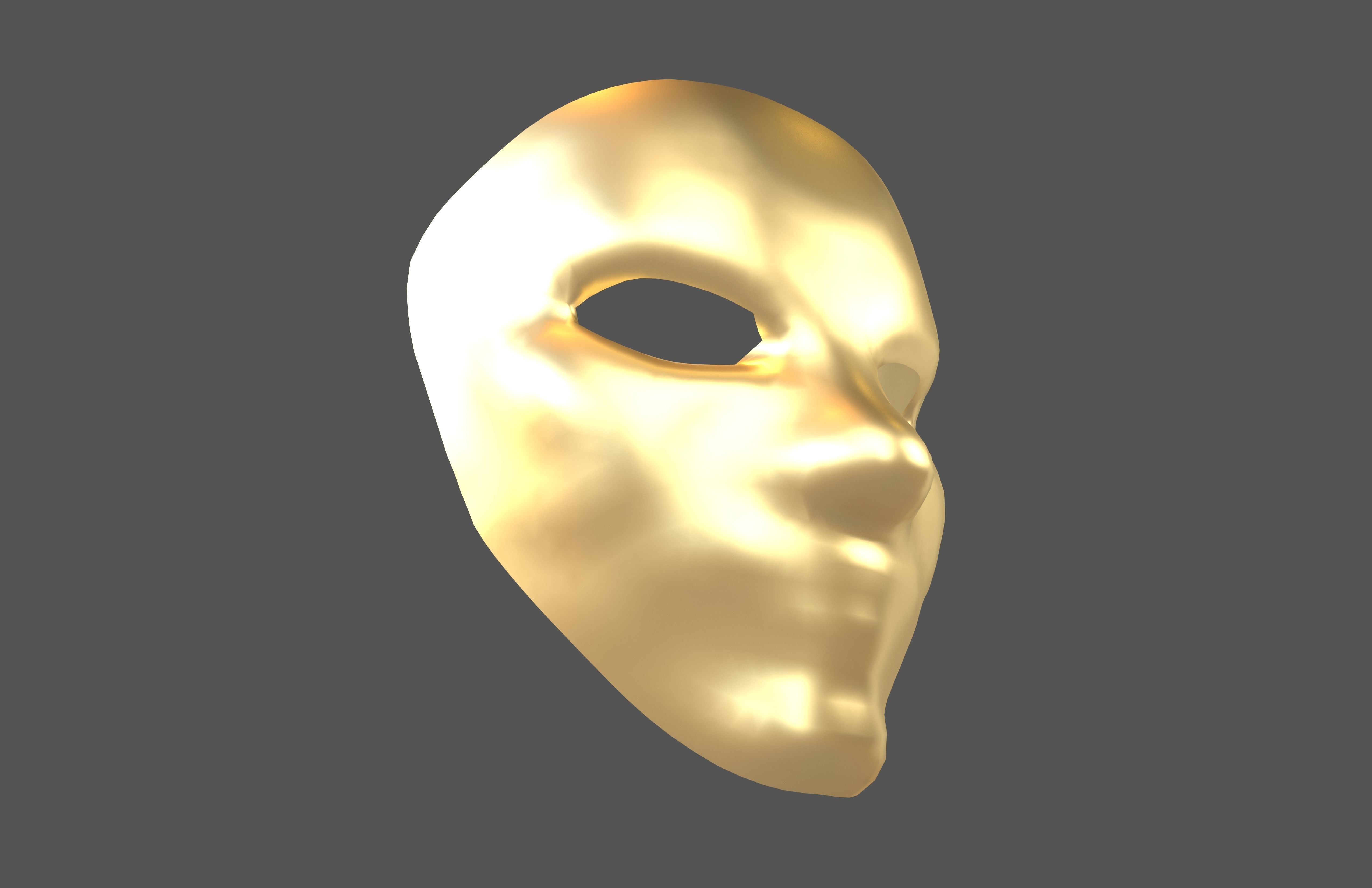 Cosplay Mask V2 005 Low-poly 3D model_3