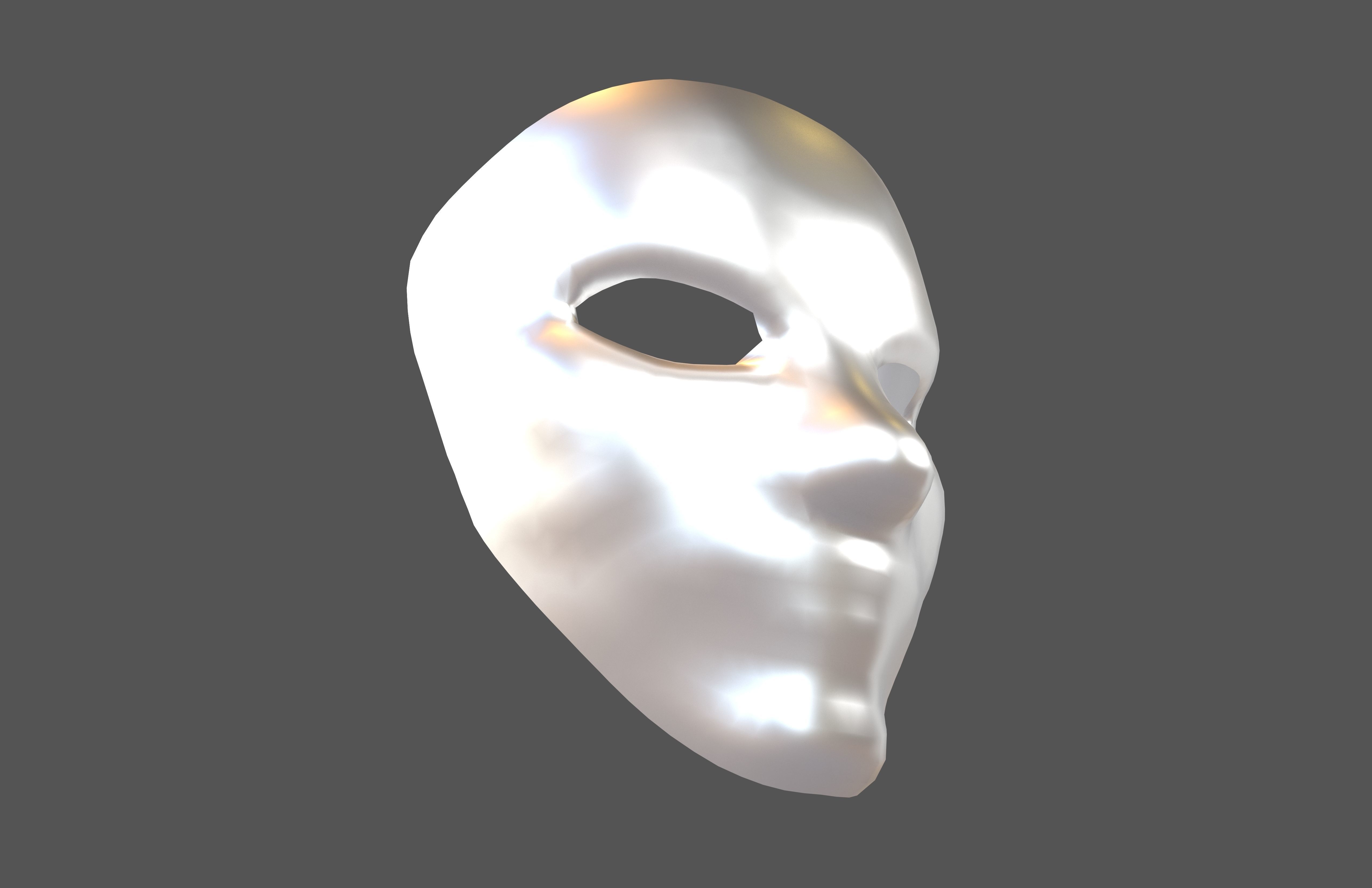 Cosplay Mask V2 006 Low-poly 3D model_1