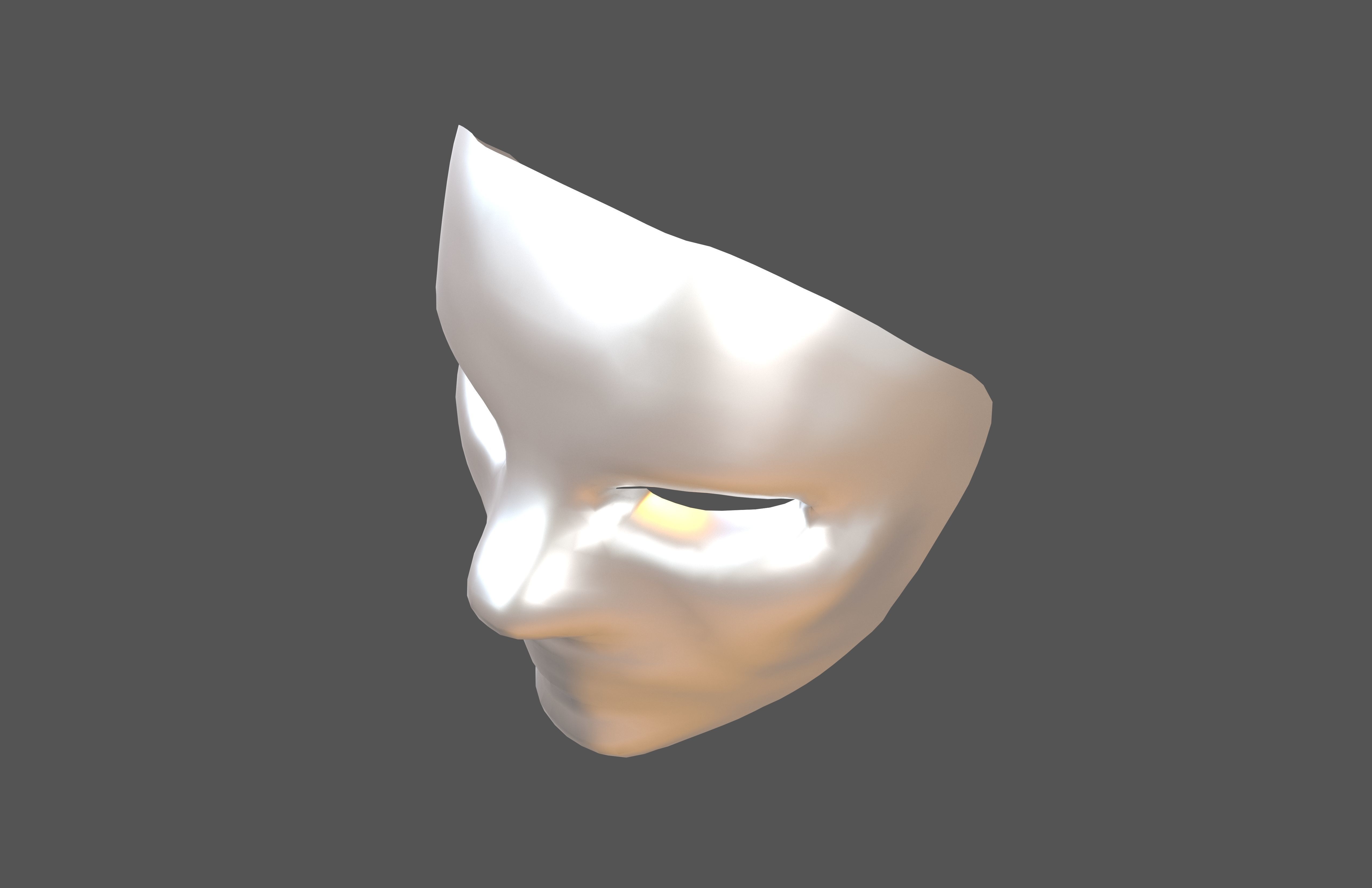 Cosplay Mask V2 006 Low-poly 3D model_3