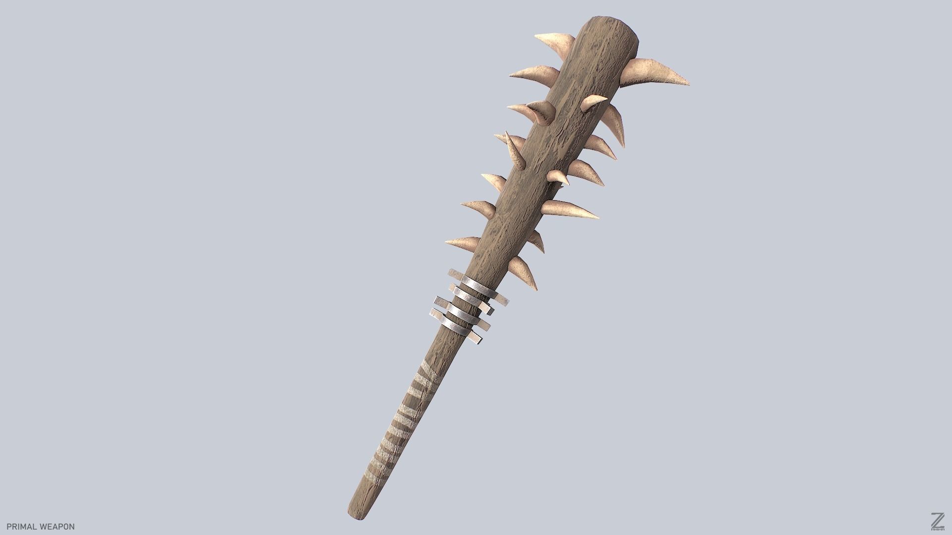 Primal weapon Low-poly 3D model_7