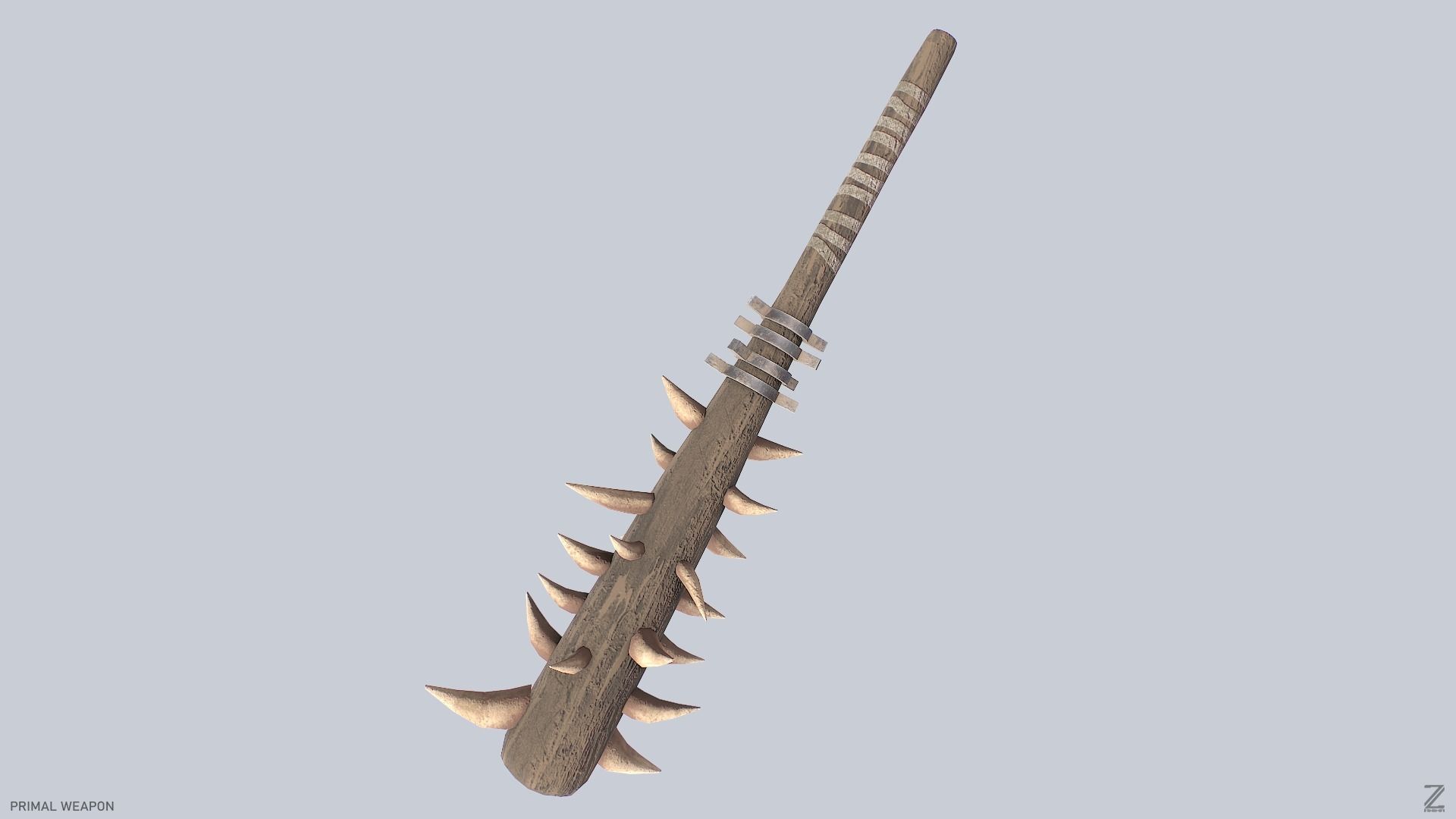 Primal weapon Low-poly 3D model_6