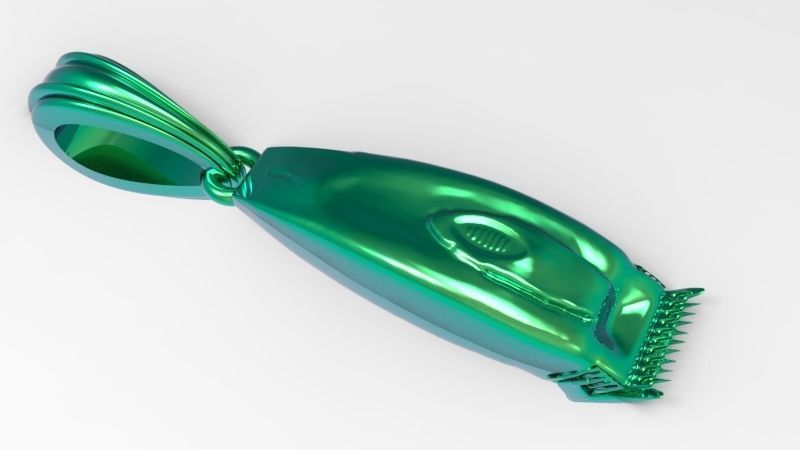 Hair Clipper Barber Pendant Necklace Charm Jewelry 3D print model_21