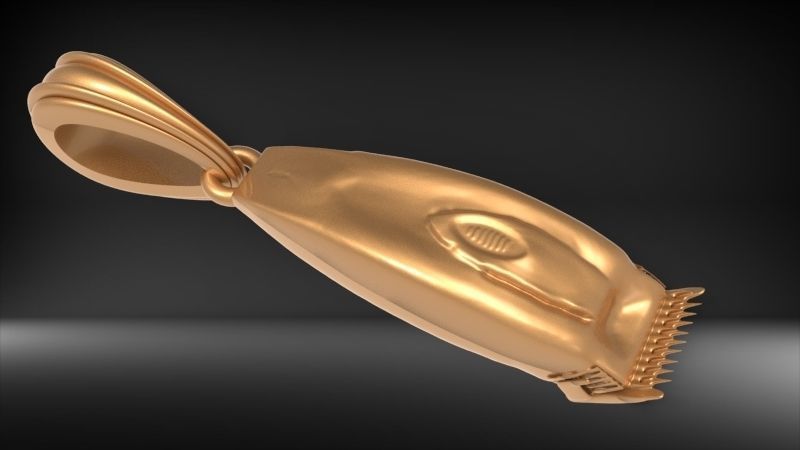 Hair Clipper Barber Pendant Necklace Charm Jewelry 3D print model_2