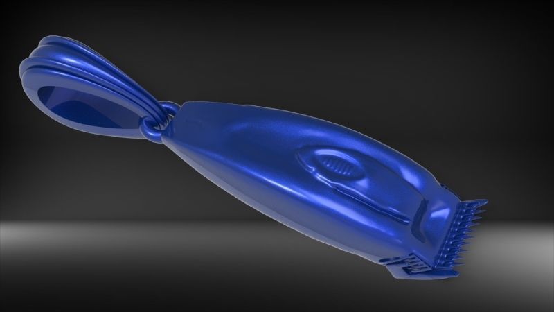 Hair Clipper Barber Pendant Necklace Charm Jewelry 3D print model_4