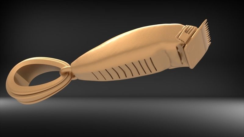 Hair Clipper Barber Pendant Necklace Charm Jewelry 3D print model_7